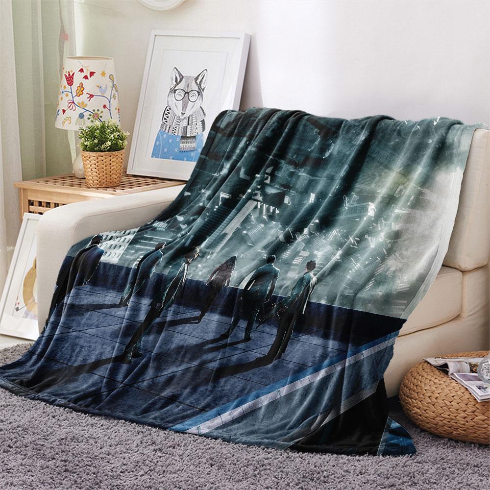 Inception Printed Flannel Blanket, soft throw for bedroom sofa, washable, fan merchandise, great gift.