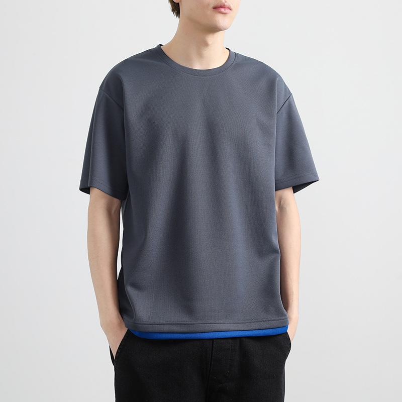 Плюс размер 8XL Мужская летняя футболка с коротким рукавом Повседневная свободная футболка