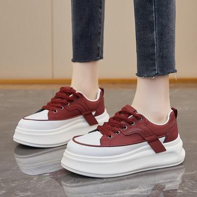 Лето 2025 Новая Корейская Версия Белая Обувь для Студентов Увеличивающие Рост Дышащие Кроссовки Женская Обувь Zapatillas De Mujer