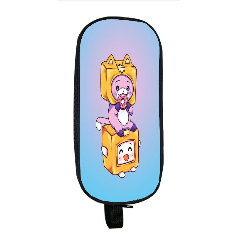 Lankybox Boxy And Foxy робот-пенал большая коробка для хранения портативная сумка для ручек для девочек двухслойная школьная сумка Kawaii чехол для канцелярских принадлежностей