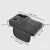 VYOJ1 Suede Car Armrest Pad For BMW M Power Performance E28 E30 E36 E39 With Cup Holder Tissue Box Multifunctional Storage Bag Keyring