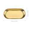 Stainless Steel Manicure Jewelry Storage Tray Metal Cosmetic Storage Oval Cake Fruit Dessert Tray Snack Plate Kitchen Organizer