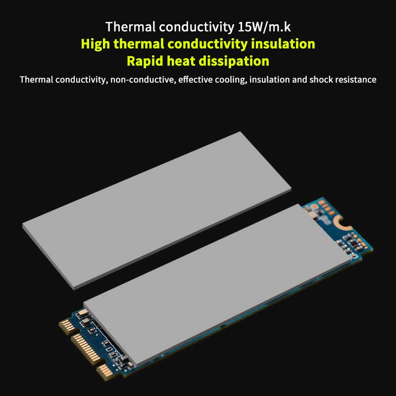 2Pcs 15W M.2 Thermal Pad Conductive Pad Sheet 0.5/1.0/1.5Mm Silicon Ssd Thermal Pad Adhesive Insulating Thermal Pad For Laptop