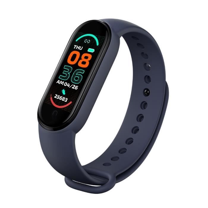 M6 Common StyleNoir-Bracelet De Sport Intelligent Croisé M6, Surveillance De La Fréquence Cardiaque Et De La