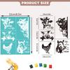 2pcs Self-Adhesive Silk Screen Printing Stencil for Painting on Wood DIY Decoration T-Shirt Fabric Animals 220x280mm
