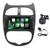 7-дюймовый автомобильный стереомагнитола Car-play GPS Navi совместим с P-eugeot 206 206CC 206SW 2000-2008 Android 13