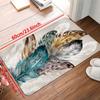 1 шт. роскошный красочный напольный коврик с рисунком перьев, мягкий противообрастающий противоскользящий водонепроницаемый коврик, для гостиной, кухни, спальни, прачечной