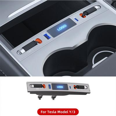 Для Tesla Model 3 Model Y 27 Вт быстрое зарядное устройство USB Shunt HUB интеллектуальная док-станция автомобильный адаптер питание разветвитель расширение