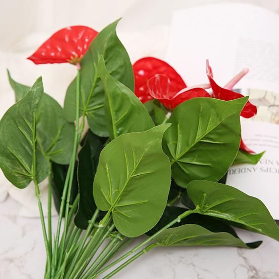 1 шт. искусственный цветок антуриума DIY садовая вечеринка домашний свадебный офисный стол декор