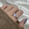 Good Meowning Iridescent Moonstone Kitten Fishtail Ring - Cute Bestie Qixi Gift