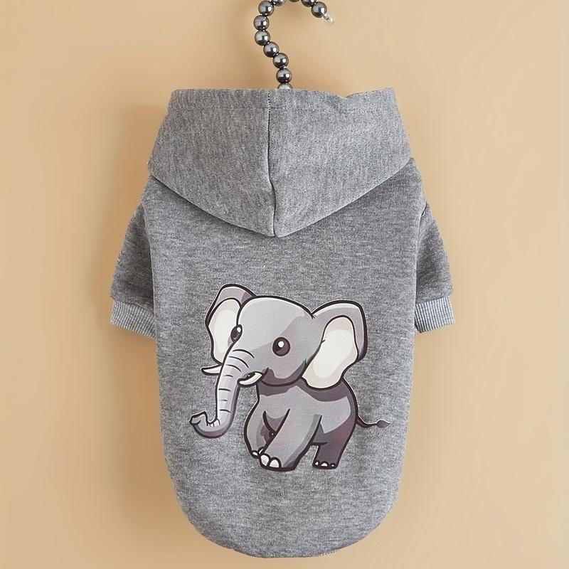 Sweatshirt pet dog dog cat hooded sweatshirt with fleece comfortable and warm print pattern cute and simple