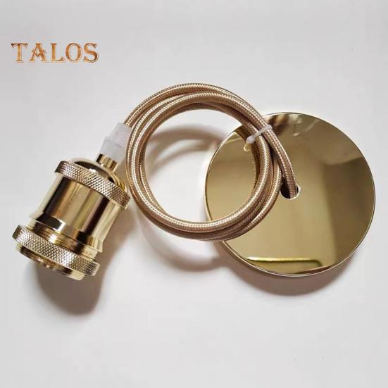 Комплект шнура для подвесного светильника E27 с большим ввинчивающимся патроном для лампы, кабель длиной 1 м, подвесной светильник, простая установка, металлическое основание в винтажном стиле для лампочки, домашний декор