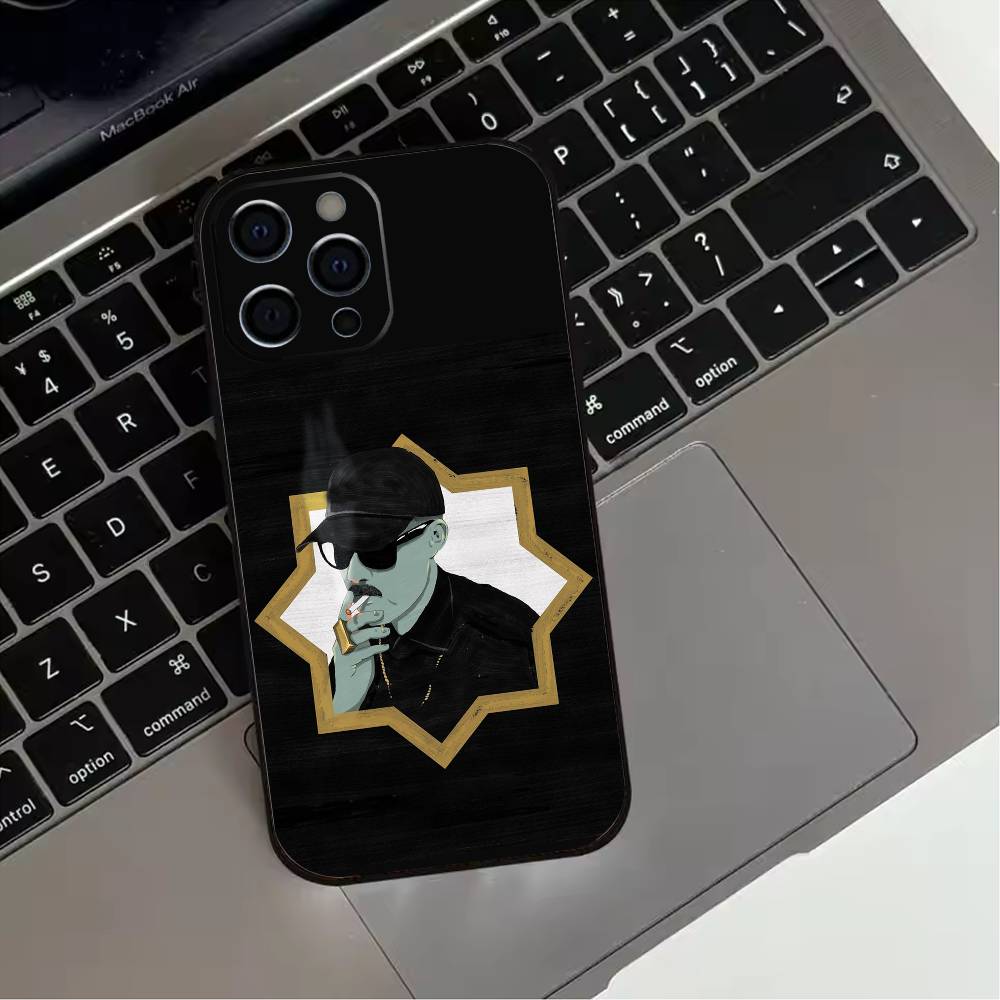 D-Dellafuente-FC Phone Case For iPhone 17,16,15,14,13,12,11 Plus,Pro Max,XS,Soft Silicone Black Cover