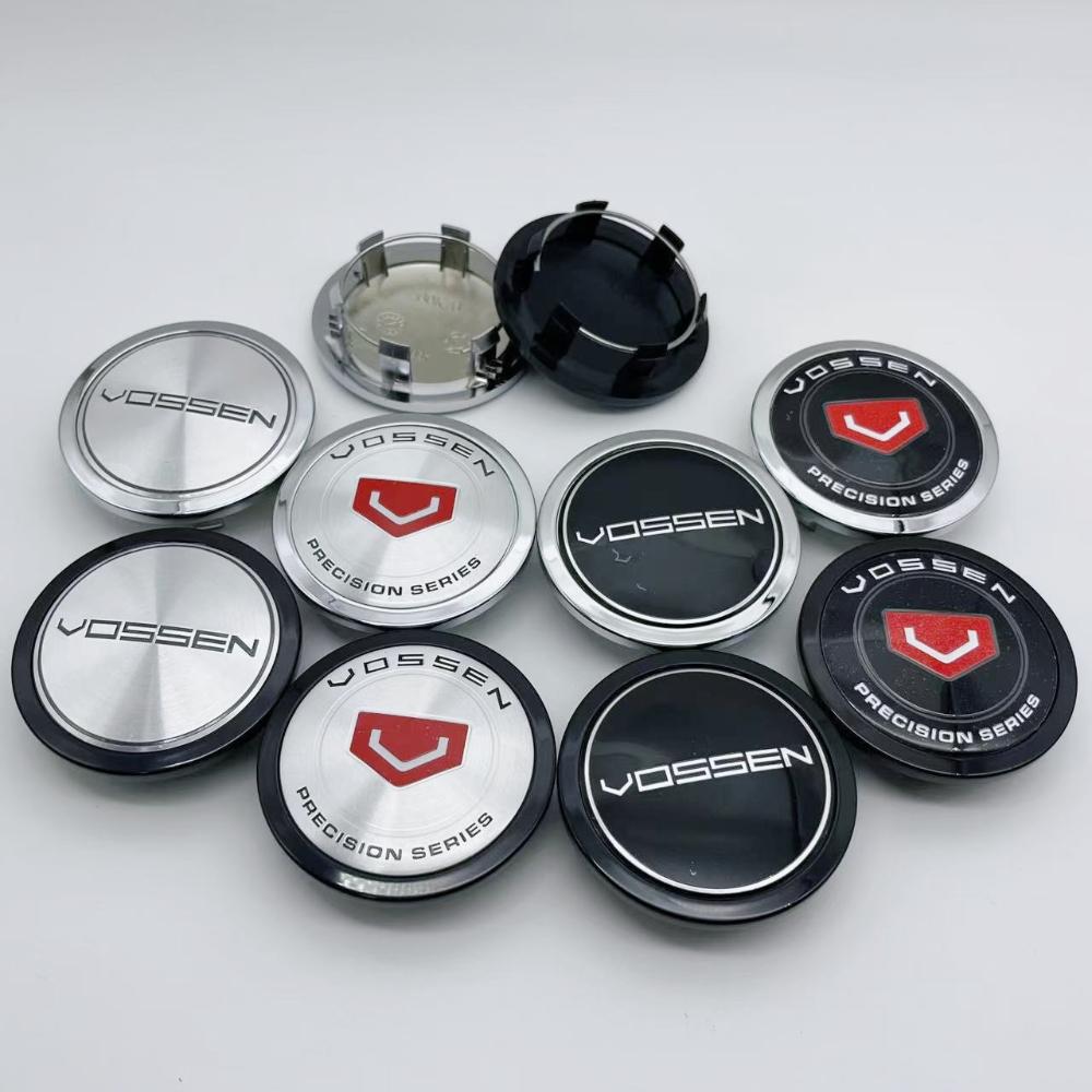 PQMZ2 4pcs 76mm (I.D 60mm) Car Wheel Center Caps With Vossen Logo Emblem Accessories for Porsche Rim Hubcaps Wheels Hub Cover Replace