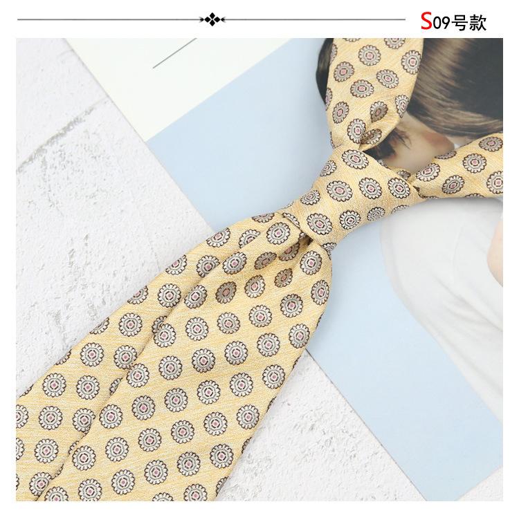 Maillard Color Style 8Cm Casual Dress Business Tie Men'S Retro Beige Coffee Champagne