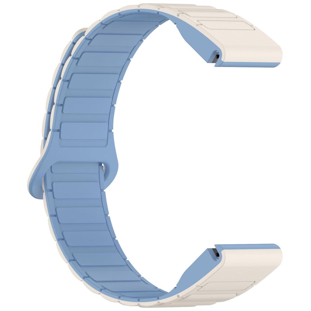 Two-Color Magnetic Quick-Release Silicone Watch Band for Garmin Fenix 8/7X/7S/6X/5S Plus