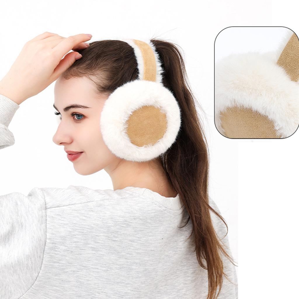 Collapsible Plush EarMuffs for Women and Kids Ear Warmer Furry Headband for Winter Christmas New Year Gifts