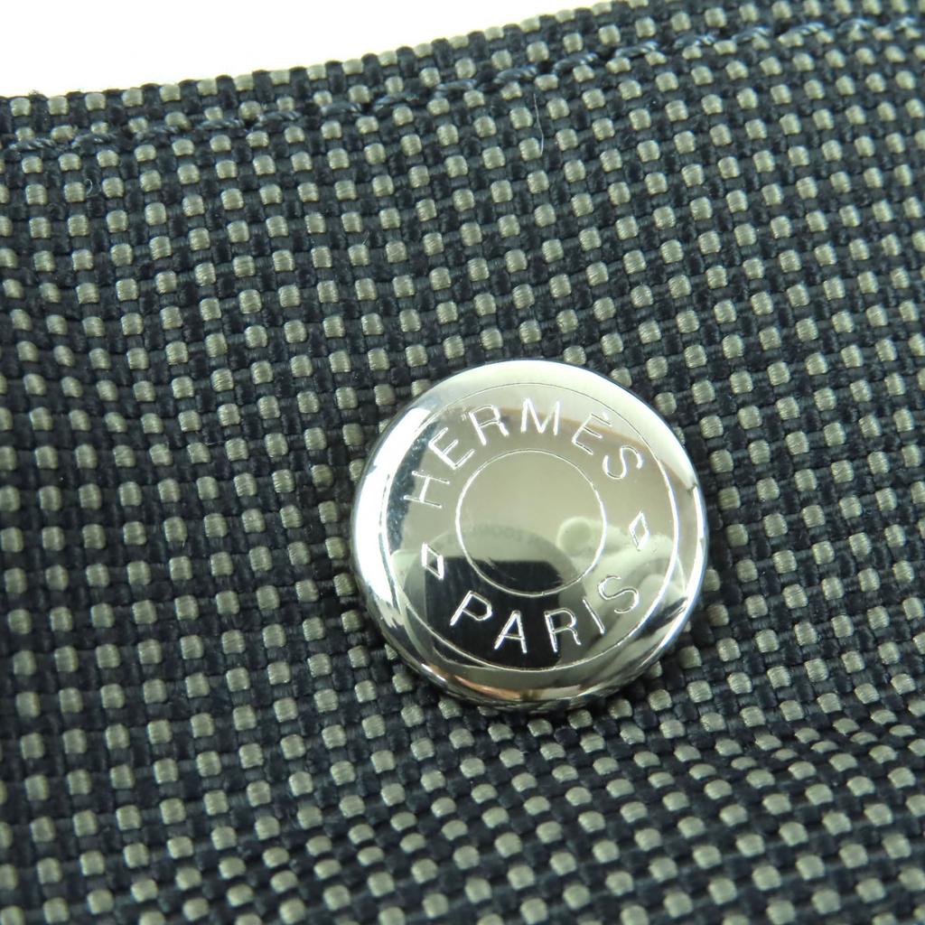 Отличная сумка HERMES Her Line MM Serie Металлическая парусиновая сумка-тоут серая Женская Б/У