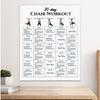 Chair Exercises For Seniors 30-Day 6 Pieces Fitness Cards Chair Yoga Book For Travel Morning Working Family Friends Sports