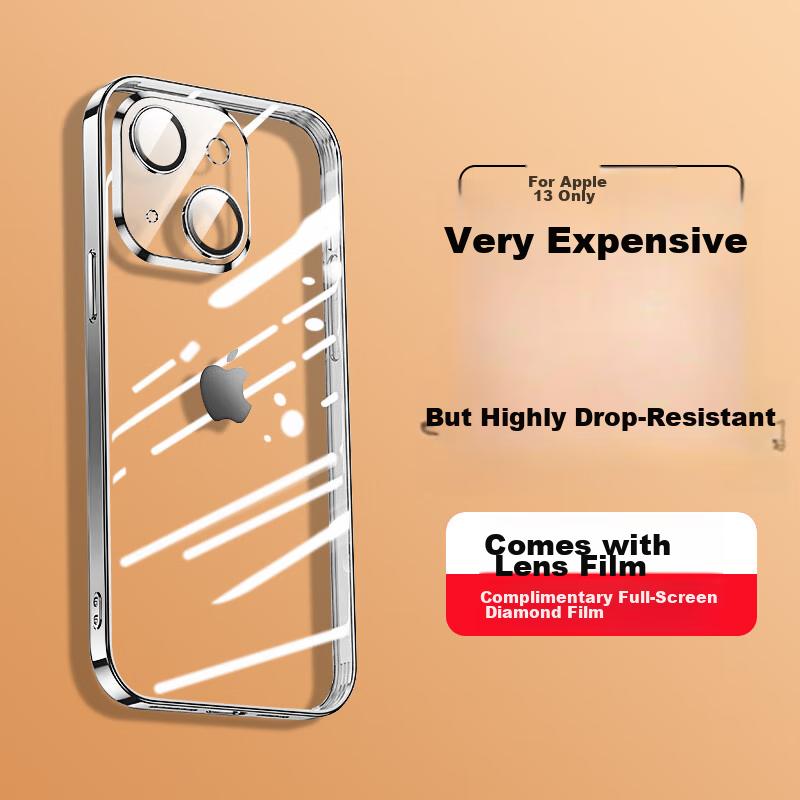 NEYAA IPhone 13 Case, Ultra-Thin Shockproof Soft with Full Camera Protection, Air Cushion Design, Fashionable Simple Style in Pearl White