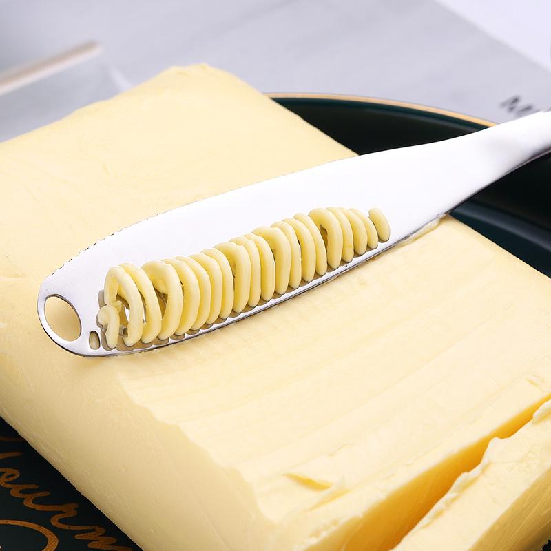 Multifunction Butter Knife with Hole Cheese Dessert Jam Knife Cutlery Tool Kitchen Toast Bread Knife Tableware