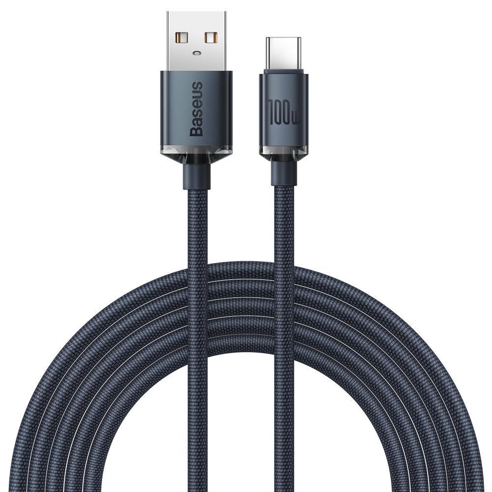 Cable for fast charging and data transfer USB USBC 100W 2m black