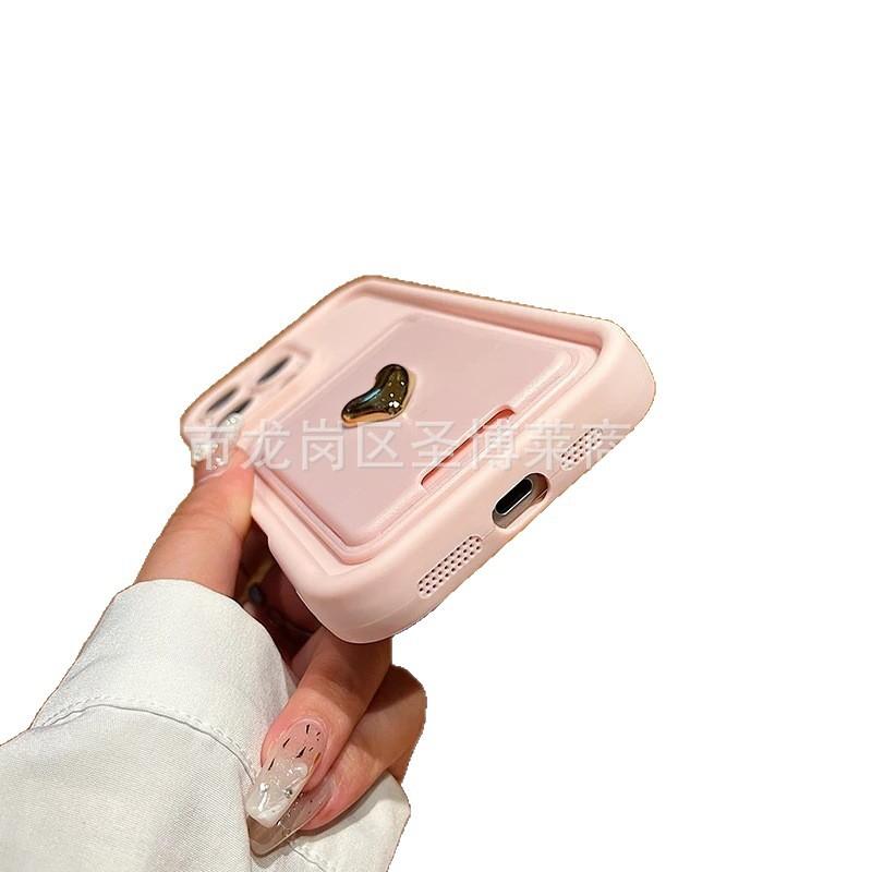 Золотая любовь подходит для чехла на телефон iphone16promax Apple 15 сумка для карт 14 задняя наклейка 17 шагов 13 новый