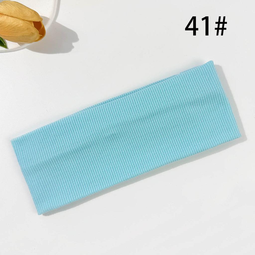 PL Custom Logo Women's Non-Slip Ripped Turban Woven Sport Elastic Hairband Knitted Cotton Turban Headwrap Hair Bands