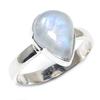 Подарочное кольцо из стерлингового серебра 925 пробы с натуральным радужным лунным камнем S.6 Q2R86