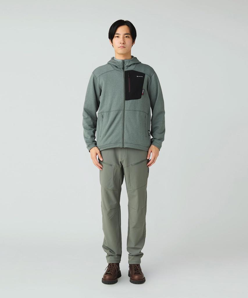 Snow Peak Polartec Power Grid Fleece Hoodie Hoodie GREY M SPF-JK-25AU907 (Men's/Women's)