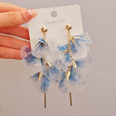 Серьги Flower Mesh, серьги Niche Temperament Design, маленькие свежие пасторальные серьги