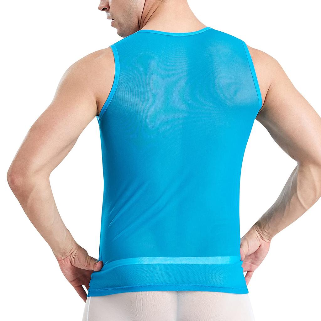 IWEMEK Tank Running XL Men's Undershirt, Top, Vest, Leotard, T-Shirt, Underwear, Wear, Sportswear, Training, Underwear, Tights, Mesh, Sleeveless,