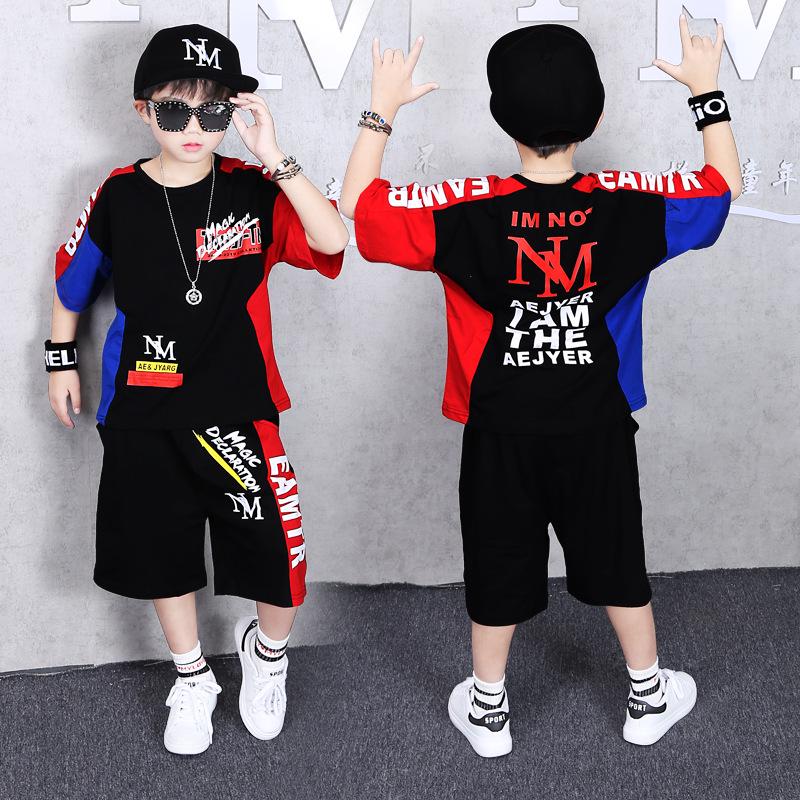 Детская одежда Летние костюмы для мальчиков Детский летний костюм для больших мальчиков Красивый корейский костюм из двух частей