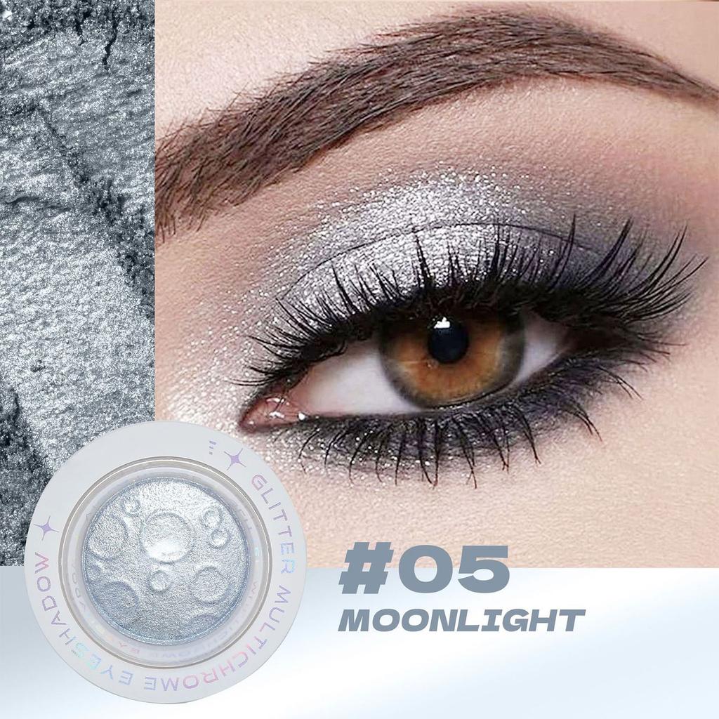 Флуоресцентные тени для век для лица, тени для век Planet Eyeshadow Glitter Highlight Eye Makeup, шелковистые кремовые тени для век