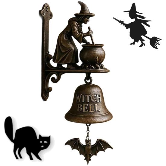 Хэллоуин Ведьма Колокольчик Винтажный Металлический Приветственный Дверной Звонок Колокольчик Лавочника Дом Офис