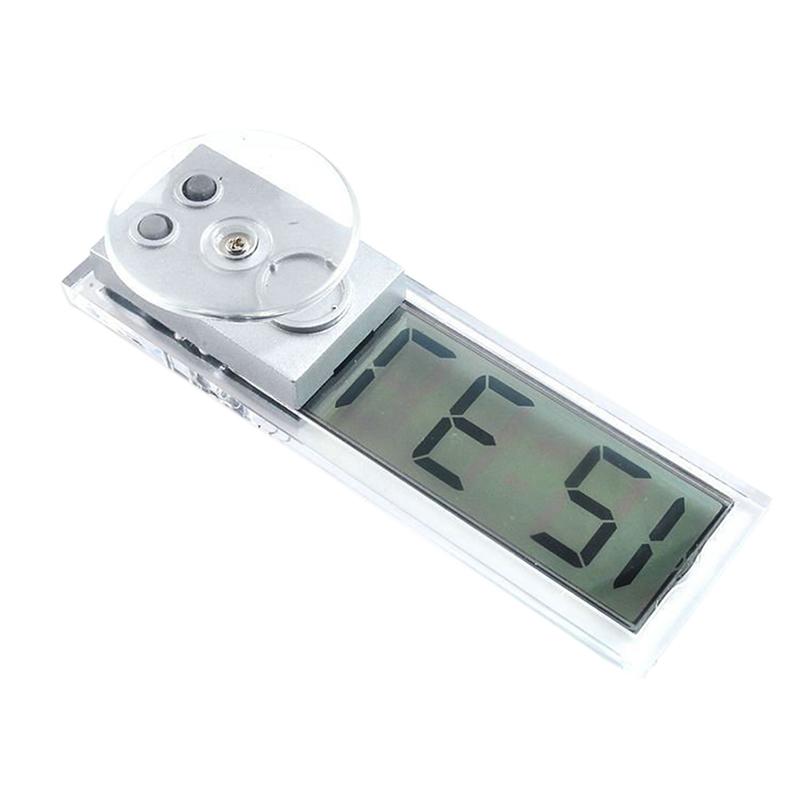 Автомобильные цифровые светодиодные часы, мини-электронный измеритель окна на присоске