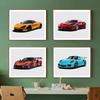 Современная крутая машина, арт-принт, постер, спортивная машина, холст, картина для мальчика, спальни, стена клуба, украшение для дома, спален,