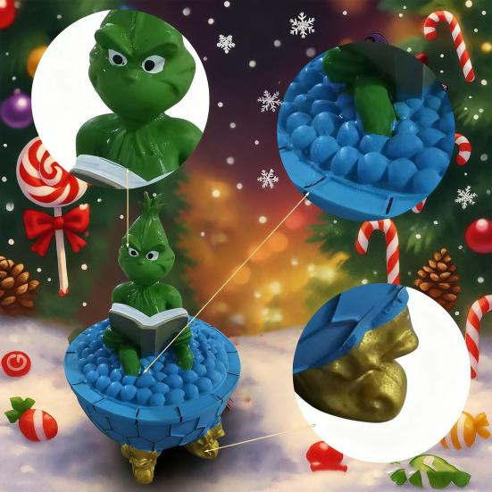 Рождественский Санта Клаус Лампа для пены для ванны 3D Санта Читает Книгу в Ванне Скульптура Милый