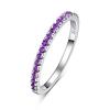 [Takeda Jewelry] Тонкое обручальное кольцо, 7 драгоценных камней, 2 цвета металла, 11 размеров (6-16), S925, Ширина 1,5 мм, Натуральные камни, Общий вес 0,22 карата, Милый для комбинации