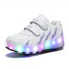 Children's Runaway Shoes Double Wheel Light Skates Boys Pulley Shoes Girls Luminous Shoes