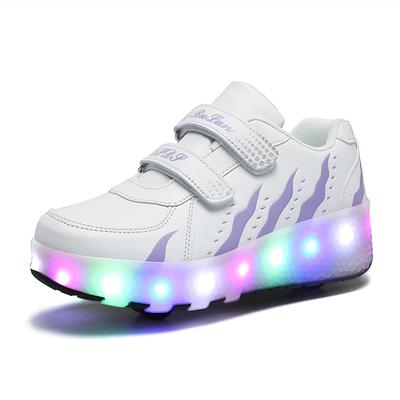 Детская обувь Runaway Shoes с двумя светящимися колесами. Светящиеся коньки для мальчиков. Обувь для девочек. Светящиеся туфли.