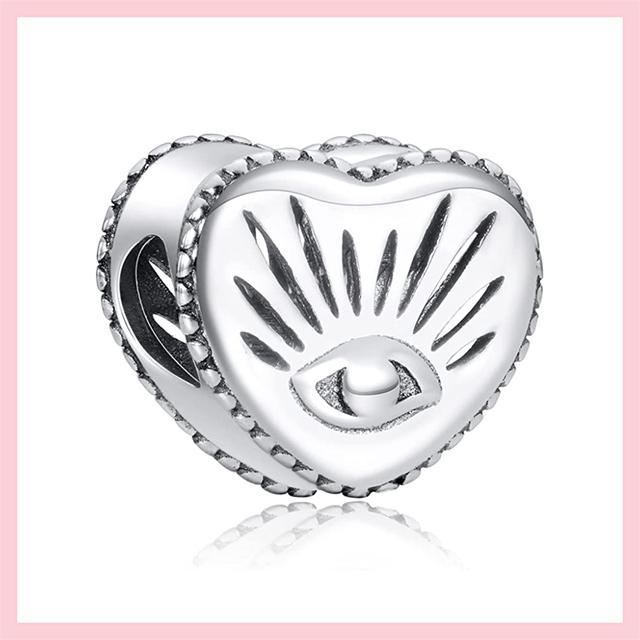 Бусины из стерлингового серебра 925 пробы с кубическим цирконием, подвески "Всевидящий глаз", подходят к оригинальному браслету, ювелирные изделия