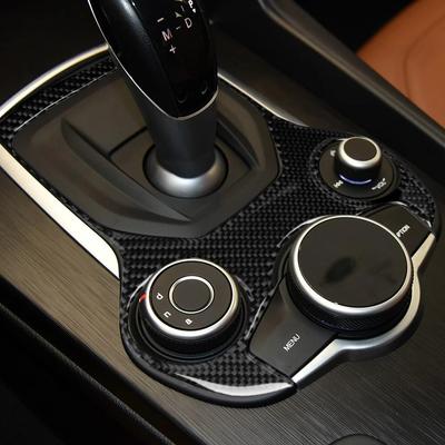 Для Alfa Romeo Giulia 2015-2023 автомобиля коробка передач панель декоративная крышка Накладка наклейка из углеродного волокна авто аксессуары для интерьера