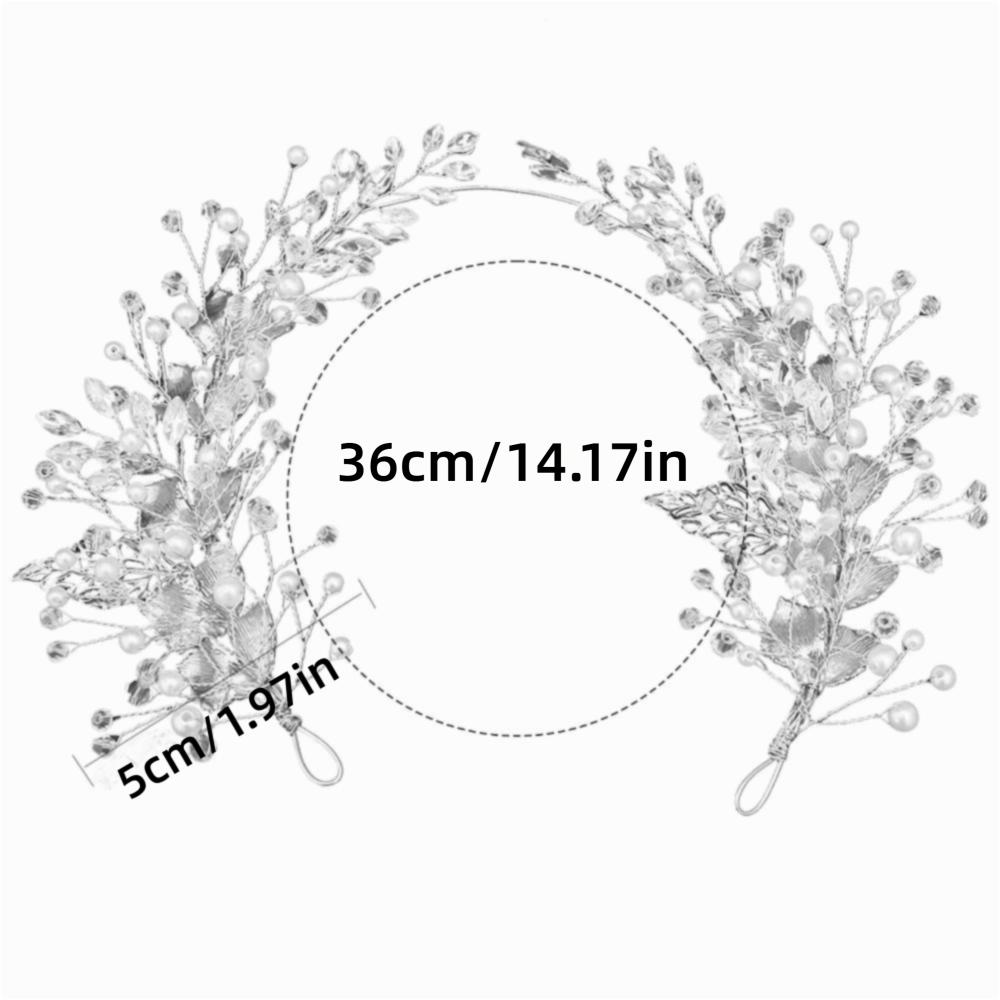 Handmade Bridal Headband Zinc Zinc Alloy Leaf Bridal Tiara Hair Vine Retro Crystal Headpiece Bridal Party