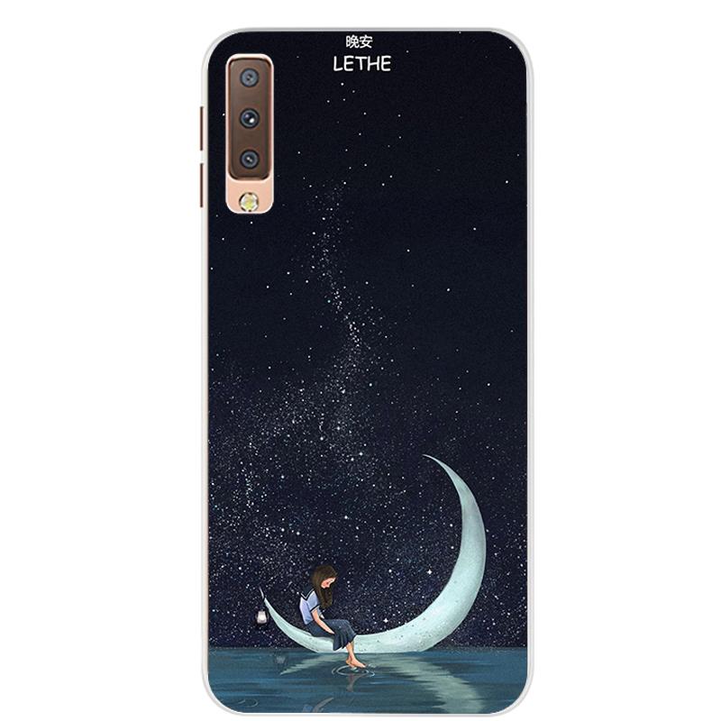 Чехлы для Samsung Galaxy A7 2018, силиконовый цветной чехол для телефона, чехол для Samsung A7 2018 A750 A750F, защитный корпус 6,0 дюймов