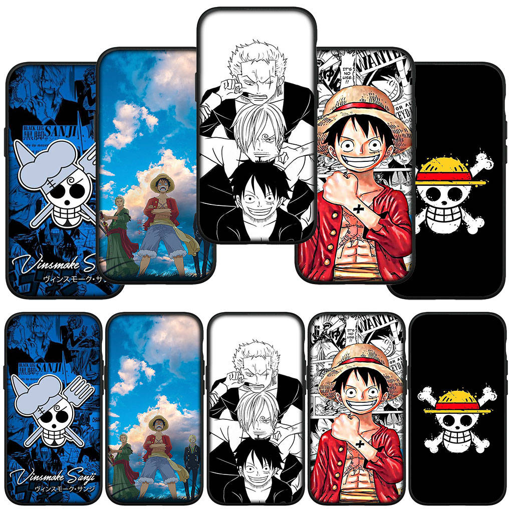 For Samsung Galaxy S24 S23 iPhone 16 15 14 Xiaomi Redmi Note 13 12 11 10Plus 9 Pro Max X XR Phone Case Comics Sanji Luffy One Piece OPPO Huawei Cover