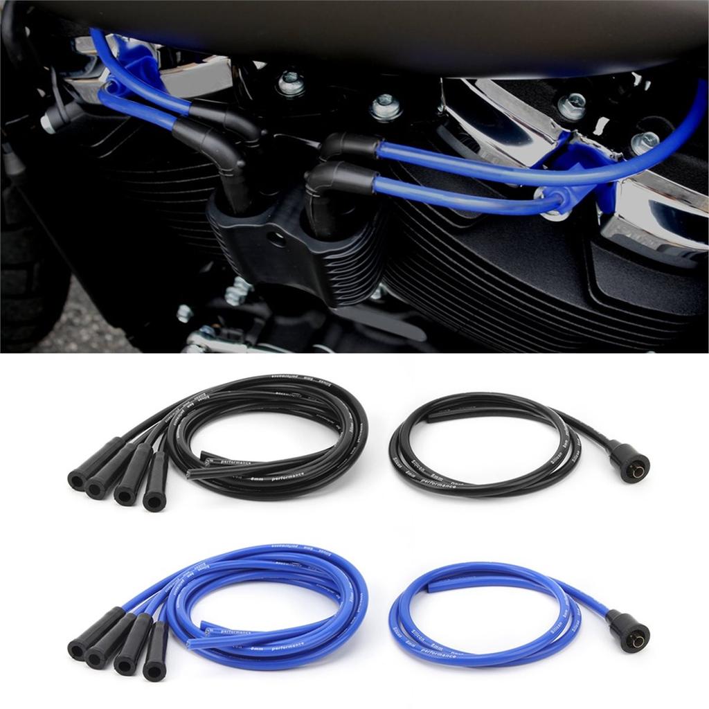 Spark Plug Wire 1 Meter Length 8Mm Ignition Wire Set For 4 Cylinder Classic Car Vehicles