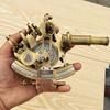 Brass Sextant Compass W Wooden Box Vintage Solid Antique Nautical Sailing Maritime Marine Navy Functional Gift Decoration Christmas Present
