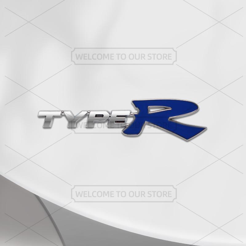 QLN2 Car 3D Metal Type R Body Emblem Badge Decals Auto Tail Sticker For Honda Civic Typer Vezel CRV HRV Jazz Fit Accord VTEC Pilot