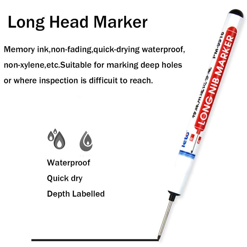 Woodworking Decoration Bathroom Long Head Markers Deep Hole Marker Hareware Processing Marker Pen